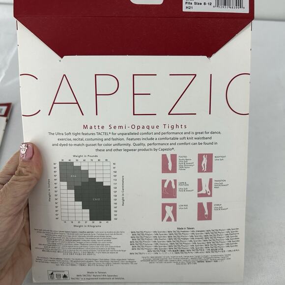 Lot Of 3 Capezio Girls 8-12 Ultra Soft Transition Tights Pink 1916C, Tan, Black - Picture 9 of 9